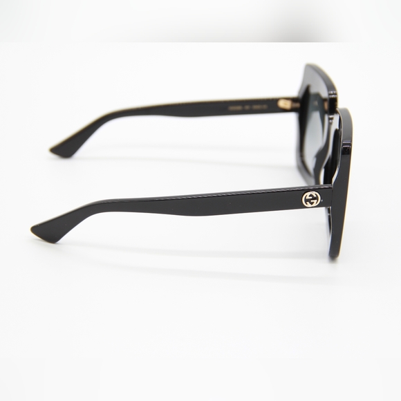 NEW GUCCI GG0328S 001 BLACK OVERSIZED SQUARE WOMEN SUNGLASSES GUCCI - Picture 9 of 12